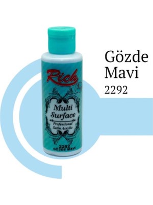 Uzman Toptan Mey Ithalat® Rich Multi Surface 2292 Gözde Mavi Akrilik Boya 120 cc