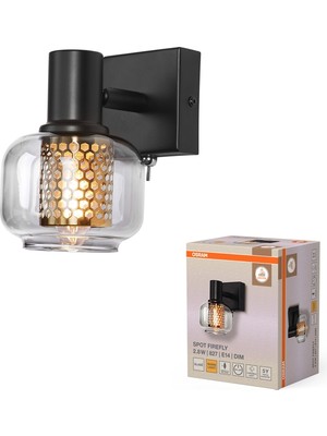 Osram Firefly Tekli LED Spot 2.8W 2700K 250LM E14 Dim Edilebilir Siyah