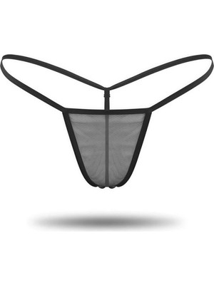 Urfakent Siyah Transparan Tül String Tanga TM1114