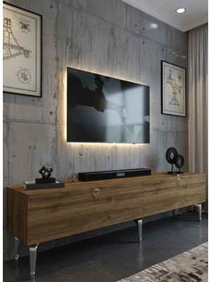 Online Fırsat Mutlu Ol Mutlu Kal Karnaval Tv Sehpası 150 cm - Ceviz - SA2-1503-2