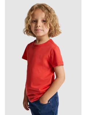 U.s. Polo Assn. Erkek Çocuk Kırmızı Tişört Basic 50325555-VR213