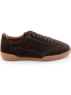 Bambi Kahve Hakiki Deri Erkek Sneaker E01396002402