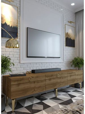 Online Fırsat Mutlu Ol Mutlu Kal Karnaval Tv Sehpası 180 cm - Ceviz - GA2-1001-2