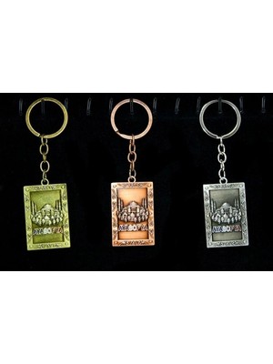 Belle Fusion Mey Ithalat® Metal Ayasofya Anahtarlık Dikdörtgen Tasarım