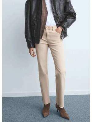 TeknoKapsül Mango Sienna Flare Crop Jean Pantolon