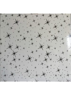 AYM Akasya Yapı Market 60X60 Pvc Asma Tavan Paneli Siyah Yıldız Desen 7,20M2 (Ürünlerimiz Sadece Panel Satışlıdır.