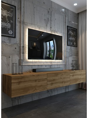 Online Fırsat Mutlu Ol Mutlu Kal Karnaval Duvara Monte Tv Sehpası 150 cm - Ceviz - DM1501-2