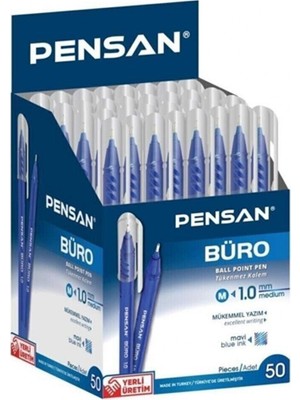 Pensan Tükenmez Kalem Mavi 1 mm 50'li Paket
