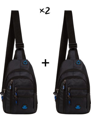 Sannora Bags Unisex Su Geçirmez Kulaklık USB Çıkışlı Çapraz Askılı Çanta Bel Omuz ve Göğüs Çanta Günlük Bodybag