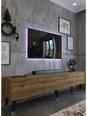 Online Fırsat Mutlu Ol Mutlu Kal Karnaval Tv Sehpası 150 cm - Ceviz - SA3-1503-2