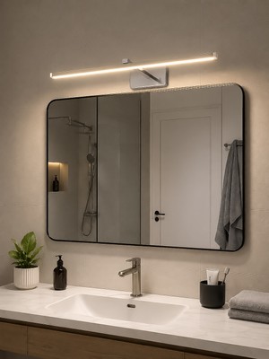 Fer Avize Berrak Modern Tasarım Gri Renk Gün Işığı Ledli Banyo - Mutfak - Salon LED Duvar Aplik