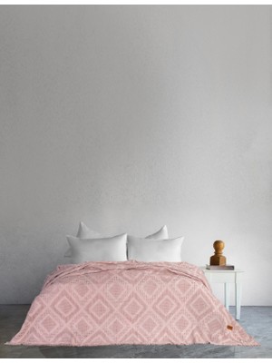 Dantela Carro %100 Pamuk Waffle Çift Kişilik Yatak Örtüsü & Pike 240x260 Cm Pudra