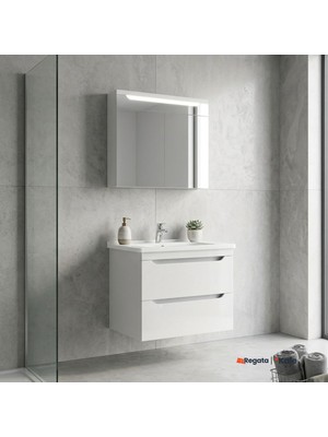 Kale Casilla 80 Cm Satin Gri Banyo Dolabı Takımı