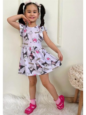 Lillypicca Kız Çocuk Renkli Fırfır Büzgülü Kollu Elbise Beden Uyum Tablosu Açıklamada - 801