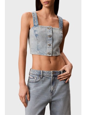 Calvin Klein Denım Trucker Tank Fresh Water