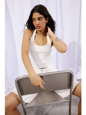 DeFacto Fitted Halter Yaka Fitilli Kaşkorse Atlet H8088AX26SM