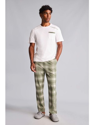 DeFacto %100 Pamuk New Regular Fit Kısa Kollu 2'li Pijama Takımı H8717AX26SM