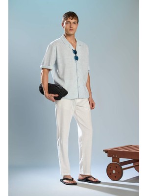 DeFacto %100 Pamuk Regular Fit Beli Lastikli Pantolon D2671AX26SM
