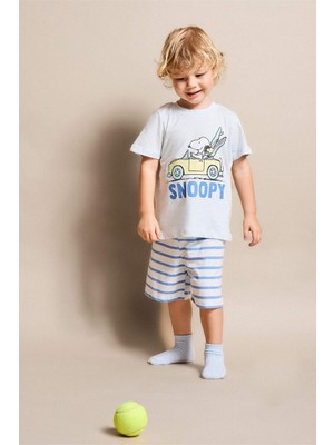 DeFacto %100 Pamuk Snoopy 2'li Pijama Takımı Erkek Bebek H3501A526SM