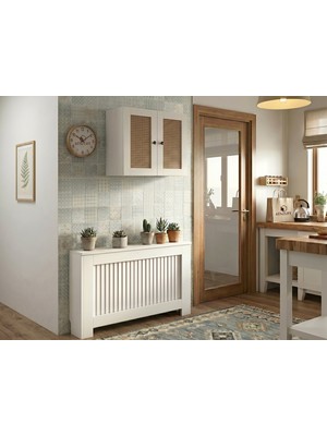 Kenz Life Kenzlife Hazır Mutfak Dolabı Mihrimah Mat Beyaz 080*60*32 Hazeran Kare Kapak Suntalam Gövde Arkalıklı