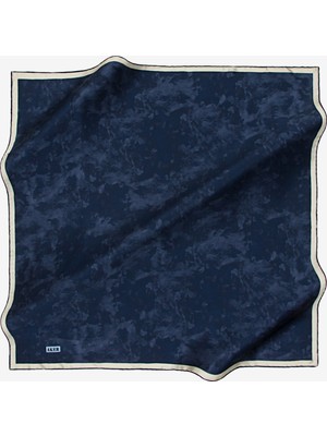 Aker Lacivert 90X90 Ipek Twill Eşarp
