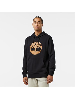 Timberland Core Logo Erkek Siyah Kapüşonlu Sweatshirt