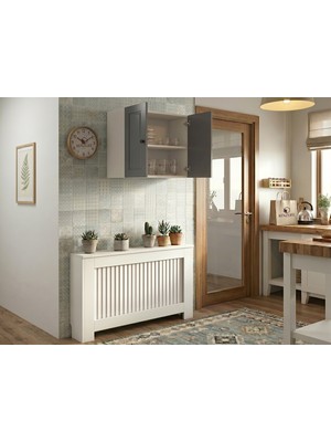 Kenz Life Kenzlife Membran Hazır Mutfak Dolabı Mihrimah Gribyz Çerçeve 080*60*32 Mebran Kapak Suntalam Gövde Arkalıklı