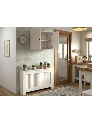 Kenz Life Kenzlife Hazır Mutfak Dolabı Mihrimah Mat Beyaz 080*60*32 Arkalıklı % 100 Mdf Gövde
