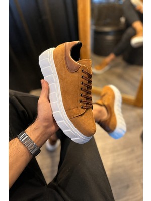 Pabucmarketi Taba Süet Bağcıklı Erkek Sneaker