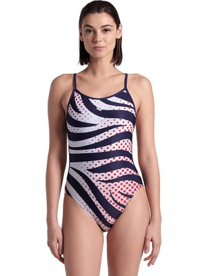 Arena Multi Stripes Swimsuitalylace Back Kadın Yüzücü Mayosu 007158710