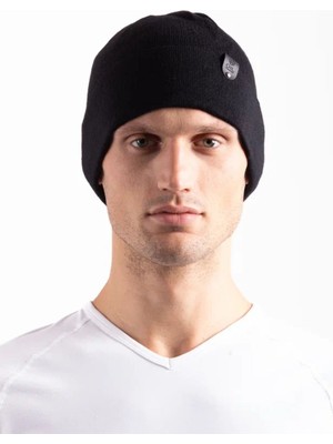 Unisex Siyah Polar Katmanlı Rüzgar Geçirmez Balıkçı Kayakçı Kışlık  Bere
