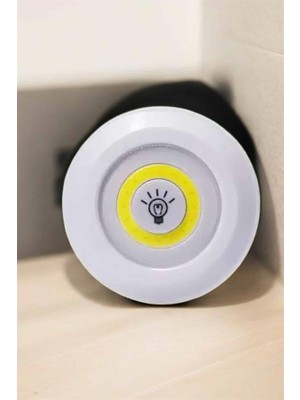 Datatek Spot Lamba LED Işık 3'lü Uzaktan Kumandalı Pilli Yapışkanlı Kablosuz Yeni Nesil - Lisinya