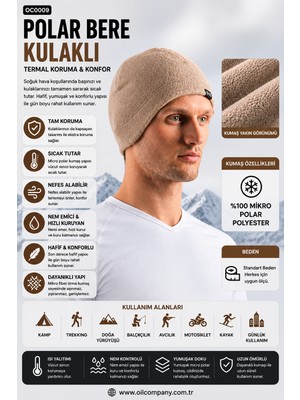 Unisex Rüzgar Geçirmez  Kışlık  Kulaklı Polar  Bere Kulaklı Rüzgar Geçirmez