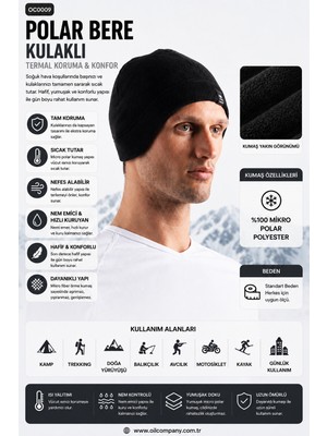 Unisex Rüzgar Geçirmez  Kışlık  Kulaklı Polar  Bere Kulaklı Rüzgar Geçirmez