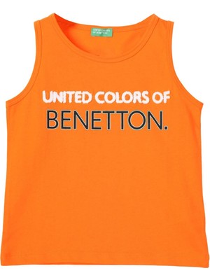 United Colors Of Benetton Erkek Çocuk Turuncu Atlet BNT-B21357