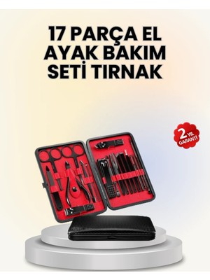 MarkEntegra 17 Parçalık Deri Kaplamalı Manikür Seti