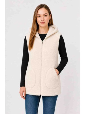 Sweet's Collection Yelek Kadın Uzun Tunik Welsoft Peluş