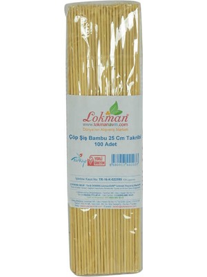 Bezos Şiş Bambu Şişleri 25 cm Takribi 100 Adet 1 Paket