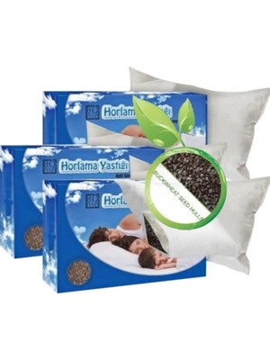 Bezos Bonie Gürültüsüz Uyku Yastığı 3 Adet Karabuğday Yastığı 50X70CM