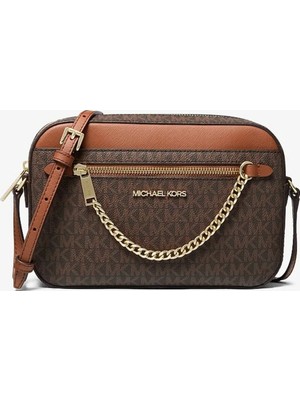 Michael Kors Jet Set Kadın Logolu Çapraz Omuz Çantası 35S1GTTC9B