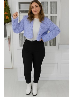 Daisy Crop Kışlık Örgü Hırka