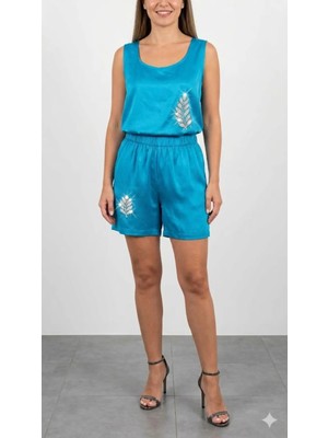 Daisy Seten Şort Takım Bohem . Özel Tasarım Şıg Takım
