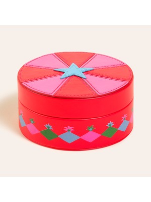 Zsa Zsa Zsu Meılın Pembe - Kırmızı Takı Kutusu 13.2X13.2X6.2 cm