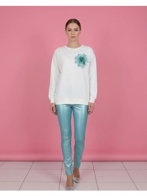Daisy Beyaz Sweatshirt Kazak