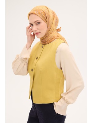 Silk Home Tencel Monare Eşarp Osmanlı Desen Sarı Turuncu 90X