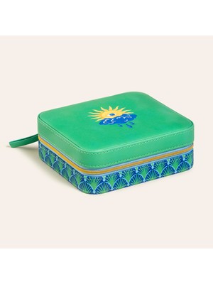 Zsa Zsa Zsu Meılın Mavi - Yeşil Takı Kutusu 12X12 cm