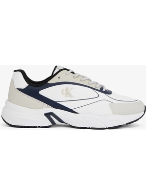 Calvin Klein Retro Tennis Low Knit Mix Erkek Beyaz Sneaker