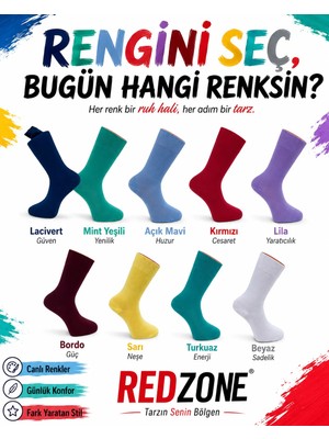 Redzone 8 'li Çılgın Renk Erkek Çorap