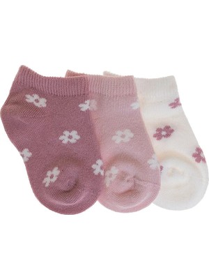 TeknoKapsül Ebebek Hello Baby Hellobaby Kız Bebek 3lü Bilek Çorap Çiçek Baskılı