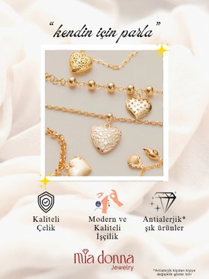 Mia Donna Jewelry Mia Donna Renkli Mineli Yaz Temalı Charm Kadın Bileklik (Farklı Model Seçenekli)